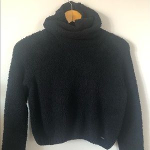 Hollister black teddy turtleneck sweater